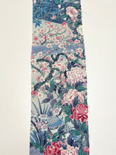 画像をギャラリービューアに読み込む, 鬼しぼ縮緬友禅手描き・流水花鳥模様【サイドギャザーワンピース】