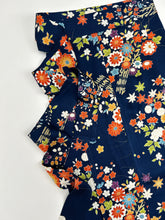 画像をギャラリービューアに読み込む, 鮫小紋地紋に楓菊荻模様【長丈シュッケニ・丈91㎝】