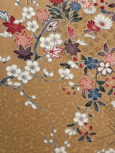 画像をギャラリービューアに読み込む, 膨れ織りに鶴・四季草花模様【長丈シュッケニ・丈91㎝】
