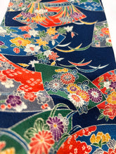 画像をギャラリービューアに読み込む, 地紙扇に草花模様・縮緬