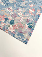 画像をギャラリービューアに読み込む, 雲絵に四季の草花尽くし模様【長丈シュッケニ・丈91㎝】
