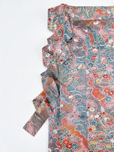 画像をギャラリービューアに読み込む, 橘に雲絵に総紗綾型地紋【長丈シュッケニ・丈91㎝】