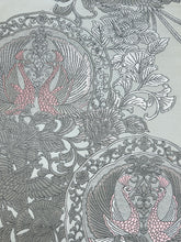 画像をギャラリービューアに読み込む, 唐織麗彩花鳥模様プラチナ箔【ケニショ・小】