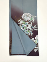 画像をギャラリービューアに読み込む, 草花模様の暈し染め(花箔)銀彩(作家物)【フォーマルシュッケニ】