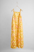 画像をギャラリービューアに読み込む, 抽象絵地紋に草花模様金彩【サイドギャザーワンピース】