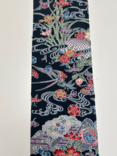 画像をギャラリービューアに読み込む, 椿山鳥流水風景型染模様【サイドギャザーワンピース】