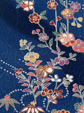 画像をギャラリービューアに読み込む, 膨れ織り地に鳳凰鹿子ヱ霧花模様【サイドギャザーワンピース】