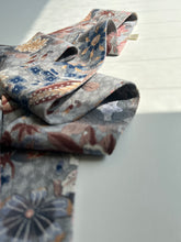 画像をギャラリービューアに読み込む, 手書き風水彩草花模様ちりめん【特短】