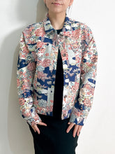 画像をギャラリービューアに読み込む, 牡丹に梅松雲鳥模様紬【ケニジャン】