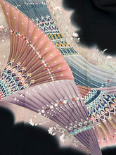 画像をギャラリービューアに読み込む, 【予約品】豪華黒留袖変わり扇模様量し染め(作家物)【フォーマルシュッケニ】