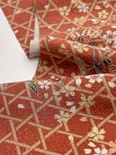 画像をギャラリービューアに読み込む, 橘に扇・籠目模様暈し染め【長丈シュッケニ・丈91㎝】