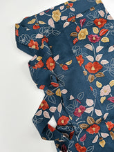 画像をギャラリービューアに読み込む, 紗綾型地紋に椿模様【長丈シュッケニ・丈91㎝】