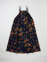 画像をギャラリービューアに読み込む, 型染花絵模様【サイドギャザーワンピース】
