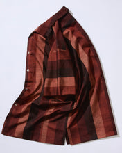 画像をギャラリービューアに読み込む, 縞織り出し手織り節着物【L】アンティーク