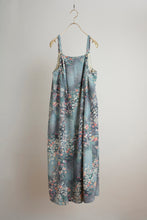 画像をギャラリービューアに読み込む, 糊ちらし地に暈し花蝶模様【サイドギャザーワンピース】