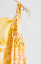 画像をギャラリービューアに読み込む, 抽象絵地紋に草花模様金彩【サイドギャザーワンピース】