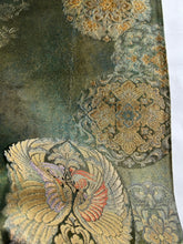 画像をギャラリービューアに読み込む, 丸華鳥模様引箔・金糸【あずま型 大】上物
