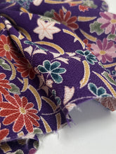 画像をギャラリービューアに読み込む, 鬼しぼ縮緬・四季の草花模様【サイドギャザーワンピース】