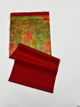画像をギャラリービューアに読み込む, ⚠️難アリ・赤緑の暈し引箔の唐花模様【ケニショ・大】