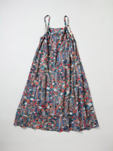 画像をギャラリービューアに読み込む, 縮緬友禅・牡丹藤・草花模様【サイドギャザーワンピース】