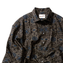 画像をギャラリービューアに読み込む, 格子幾何学更紗模様大島【L】