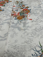 画像をギャラリービューアに読み込む, 扇に古典絵花模様【サイドギャザーワンピース】