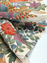 画像をギャラリービューアに読み込む, 縮緬草花鳥模様 【サイドギャザーワンピース】