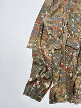 画像をギャラリービューアに読み込む, 膨れ織に荻菊蝶模様【四つ釦】