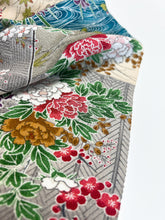 画像をギャラリービューアに読み込む, 縮緬・四季の草花流水模様【サイドギャザーワンピース】