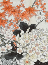 画像をギャラリービューアに読み込む, 細紗綾型に菊梅楓【サイドギャザーワンピース】