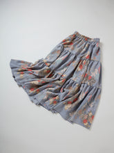 画像をギャラリービューアに読み込む, 紅掛空色地に草花模様【ティアード】