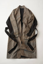 画像をギャラリービューアに読み込む, 茶色×水色玉虫紬