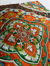 画像をギャラリービューアに読み込む, 花・華唐草模様更紗横錦【あずま型 大】特上