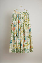 画像をギャラリービューアに読み込む, 霧吹き地紋に格子線花草模様【ティアード】