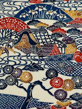画像をギャラリービューアに読み込む, 型染風景花紋模様【L】