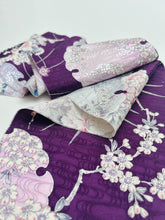 画像をギャラリービューアに読み込む, 流水地紋に雪輪模様草花尽くし【長丈シュッケニ・丈91㎝】