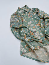 画像をギャラリービューアに読み込む, 注意:難あり のり散らし地紋に草花模様