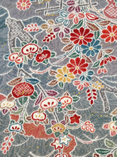 画像をギャラリービューアに読み込む, 橘に雲絵に総紗綾型地紋【長丈シュッケニ・丈91㎝】