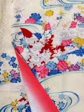 画像をギャラリービューアに読み込む, 【予約品】古典地紋に鶴花尽くし模様(ビンテージ