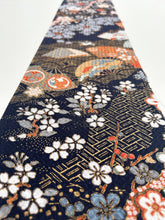 画像をギャラリービューアに読み込む, 七宝地紋に扇古典柄金彩模様【長丈シュッケニ】【日本橋三越品】