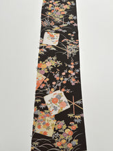 画像をギャラリービューアに読み込む, 麻の葉地紋に破れ色紙に松竹梅模様【長丈シュッケニ・丈91㎝】