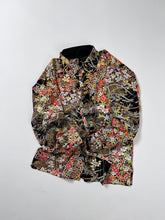 画像をギャラリービューアに読み込む, 変わり横線地紋に撫子・椿花模様【S】