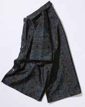 画像をギャラリービューアに読み込む, 縞に唐草模様織り出し本場泥大島紬【S】