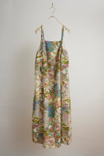 画像をギャラリービューアに読み込む, 縮緬・四季の草花流水模様【サイドギャザーワンピース】