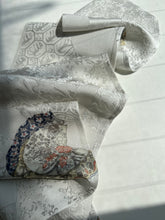 画像をギャラリービューアに読み込む, 草花絵皿模様に総菱欠け模様地紋【長】