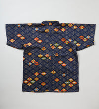 画像をギャラリービューアに読み込む, 亀甲尽くし地紋に花菱蝶菱絵模様【L】