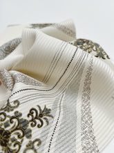 画像をギャラリービューアに読み込む, ⚠️シミあり縞地紋に江戸小紋変わり模様【長丈シュッケニ・丈91㎝】