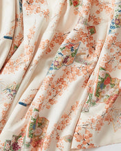 画像をギャラリービューアに読み込む, 屏風に四季の草花模様枝梅模様【ギャザータイプ】(新商品)