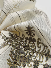 画像をギャラリービューアに読み込む, ⚠️シミあり縞地紋に江戸小紋変わり模様【長丈シュッケニ・丈91㎝】