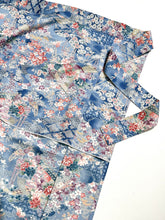 画像をギャラリービューアに読み込む, 雲絵に四季の草花尽くし模様【長丈シュッケニ・丈91㎝】